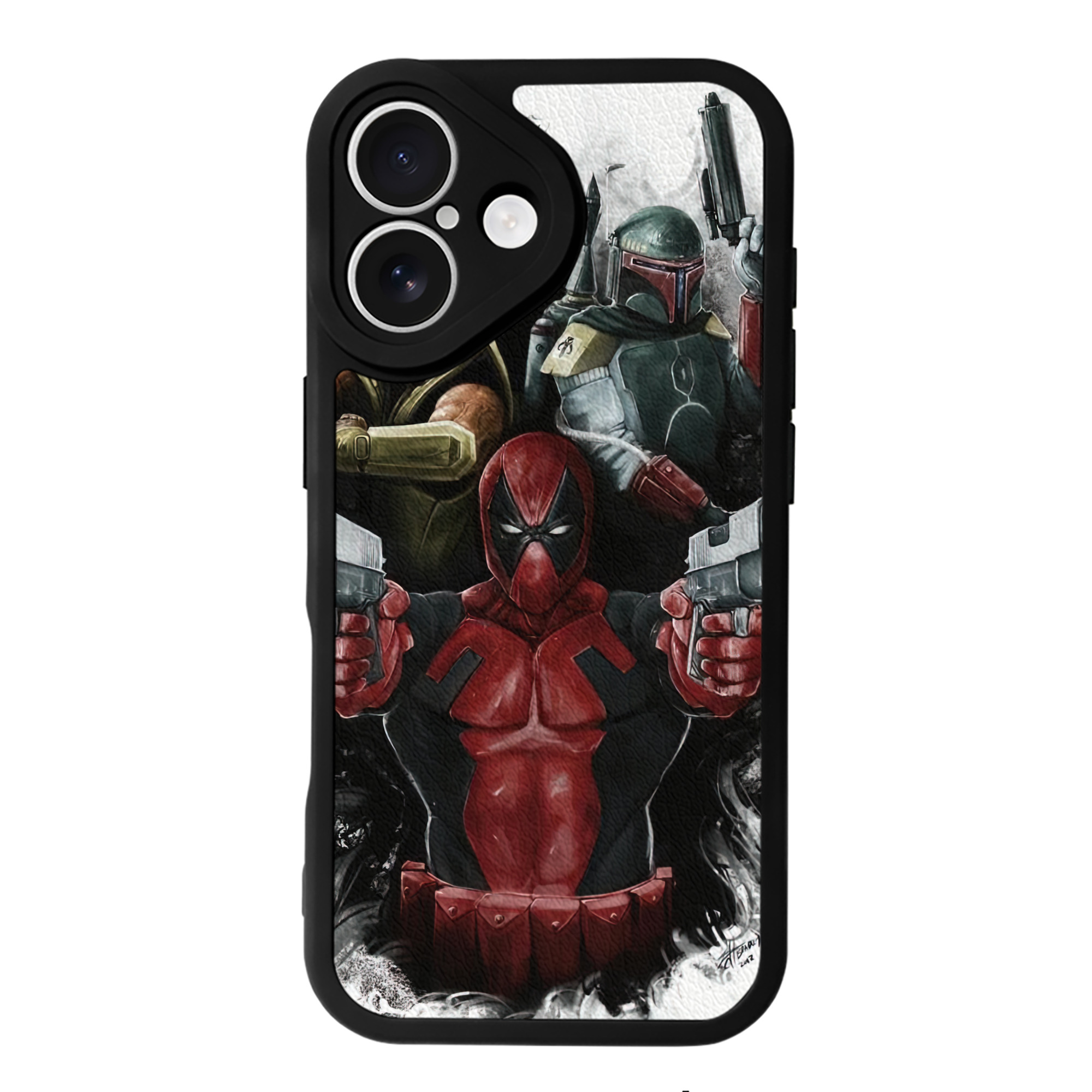 （画像用） Deadpool デッドプール 【iPhone 16シリーズ対応】シリコンスマホケース（レザー調） 材質：シリコン